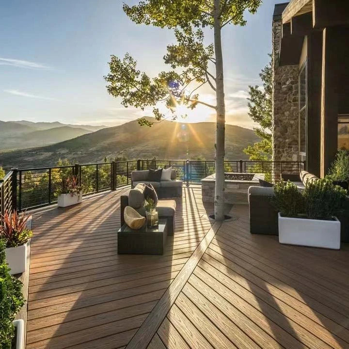 Outdoor All Weather Alternative Wood Floor Coextrusion Plastic Wood Composite Wpc Decking for Garden Decoration
