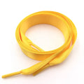 2cm Wide Gold Satin Shoelaces Flat Decorative Fancy Ribbon in Bulk Package Colorful Pair Supply