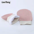 OEM&ODM 100% Natural Sisal and Viscose Exfoliating Mitt Body Scrub Visible Skin Peeling Gloves for Different Skin Types