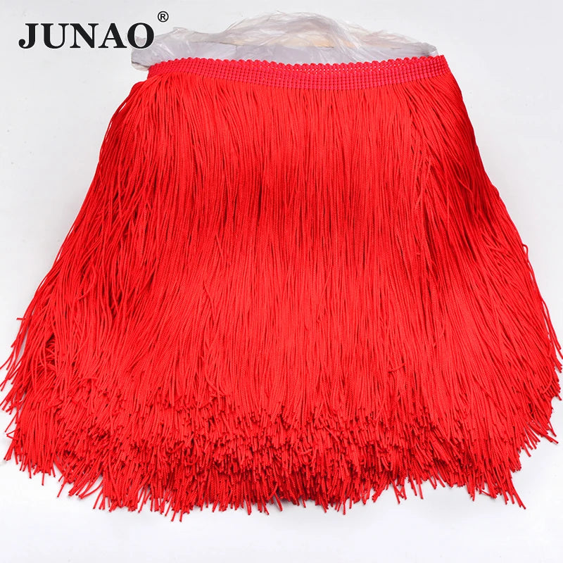 JUNAO Big Cotton Thread Fabric Tassel DIY Pendant Dancing Clothes Making Fringe Trim Craft Tassels Sewing Accessories