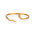 Fashion Stainless Steel Bangle Trendy Open Bracelet 18K Gold Plated Women's Totem Bangle