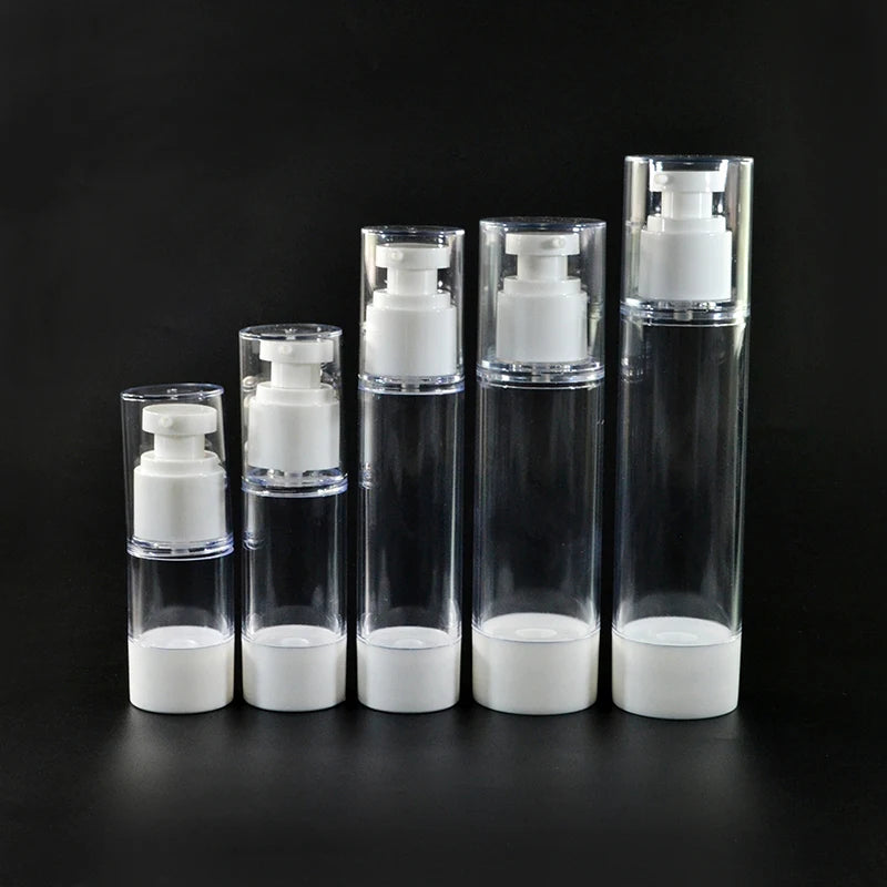 Luxury hot selling plastic lotion pump bottle product 15ml 30ml  50ml 80ml 100ml white airless acrylic pump bottle