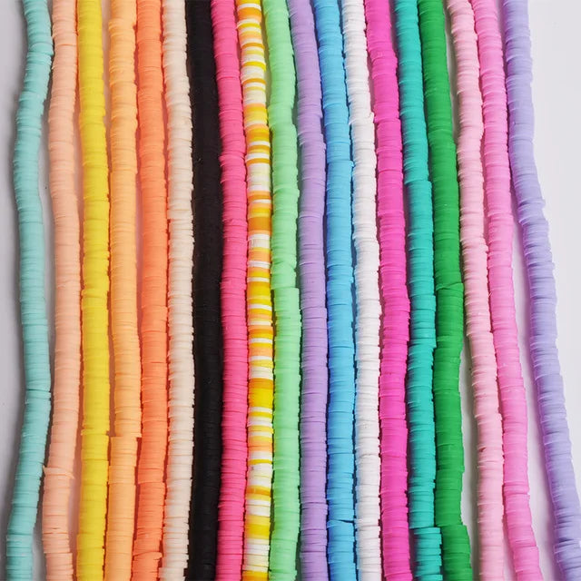 6mm Soft Clay Beads Colored Round Shape Polymer Clay Beads Diy Bracelet Necklace Jewelry Accessories Handmade Beaded
