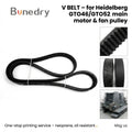 Transmission Triangle V Belt Rubber Fan Pulley Belt High Quality Durable Wear Resistant for GTO Offset Printing Machine Parts