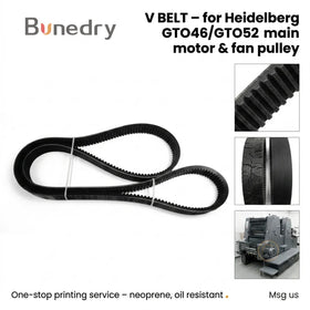 Transmission Triangle V Belt Rubber Fan Pulley Belt High Quality Durable Wear Resistant for GTO Offset Printing Machine Parts