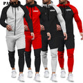 PASUXI Autumn New Style Two Piece Set Men's Clothing Plus Size Fit Trend Leisure Fashion Suit Men Sports Pants Suit
