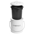 Metal Compost Bin with Removable Inner Bucket Countertop Kitchen Compost Pail with Lid Odor-Free Food Waste Composter