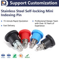 PANQI Red Self-locking Safety Spring Loaded Pull Pin Stainless Steel Mini Indexing Plunger JCZ218 Customized Size