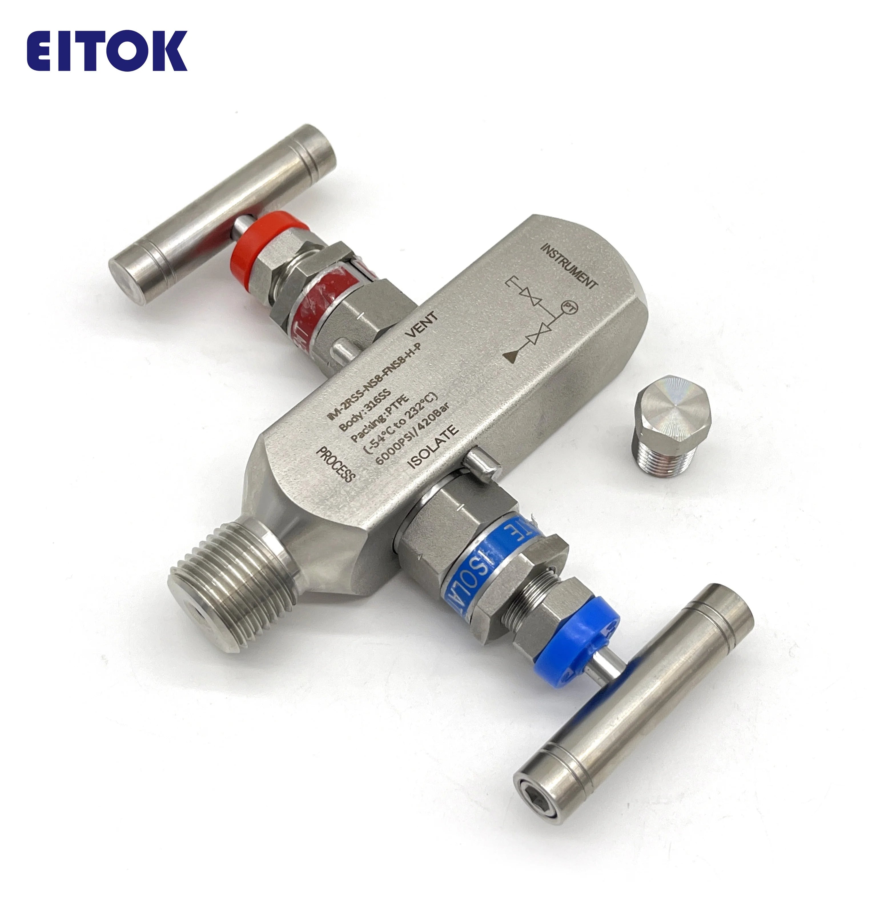 Parker Type Instrument Valve Oil Instrument Valve Manifold  Needle Valve Control Pressure Gauge Root