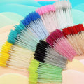 50Pcs Crystal Handle Eyelash Brush Disposable Professional Makeup Tools Mascara Wands Applicator Nylon