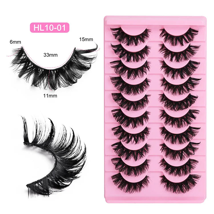 Wholesale Private Label  C Curl Eyelashes Natural Lashes Wholesale Full Strip Eyelashes Faux  Eyelash