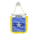 Custom Logo Digital Printing Satin Material Hanging  Somalia Pennant Flag for Car Rearview Mirror and Home Decoration