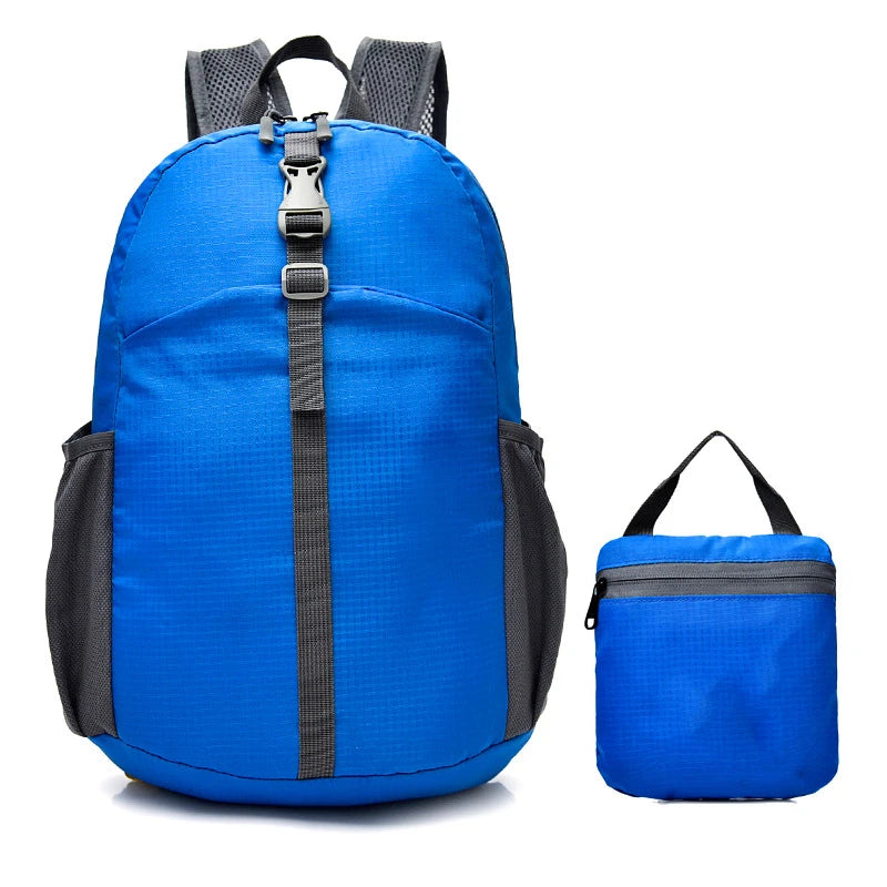 Lightweight Waterproof Outdoor Backpack Water-Resistant Daypack for Travel Hiking Camping with Foldable Feature Polyester Lining