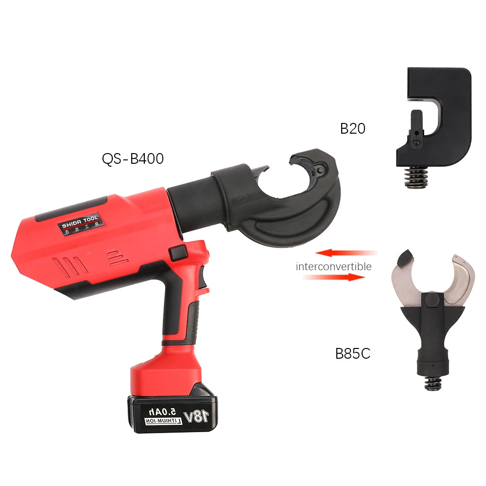 Factory Direct SHIDA QS-B400/B85C/B20 2-in-1 Stainless Steel DC 18V 17.0mm Stroke Battery Electric Hydraulic Tool Cutting