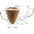 Glass Cup with Handle Double Wall Coffee Mug