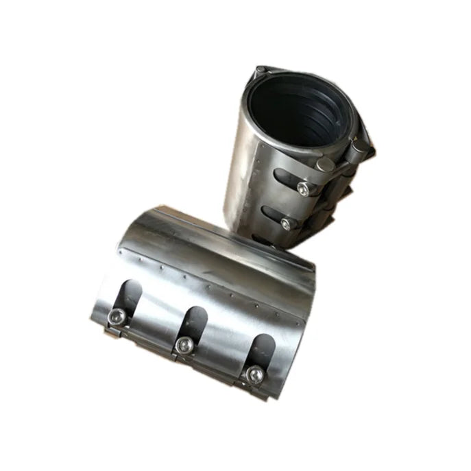 DN200 Stainless Steel 304 Water Pipe Single or Double Band Flexible Hubless Coupling Emergency Pipe Repair Clamp