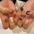 Wholesale Guangzhou Ready to Ship Press on Nails Products Luxury Style Free Line Short False Nail