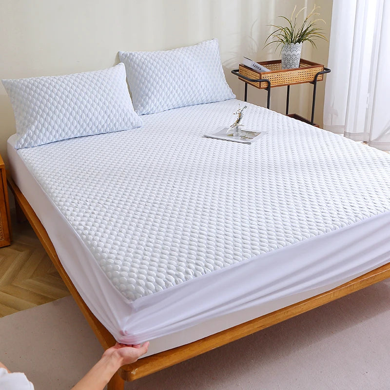 EU Size Polyester Mattress Cover Topper Bamboo Fiber Cooling Bed Protector with Printed Design for Home Use or Hotels MegaBDM