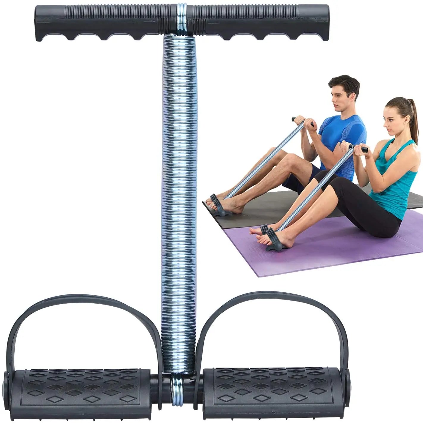Fitness Accessories Elastic Sit up Pull Rope Spring Tension Foot Pedal Abdomen Leg Exerciser