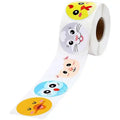 500PCS/Roll 1inch Adhesive Round Label Free Design Thank You Sticker for Kids Gift Bag Box Packaging Decoration