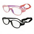 High Classic TR90 Ellipse Glasses Kids Dual Blue Flexible Hinge-less Temple Elastic Adjustable Cord Light Model Red Pink Gray