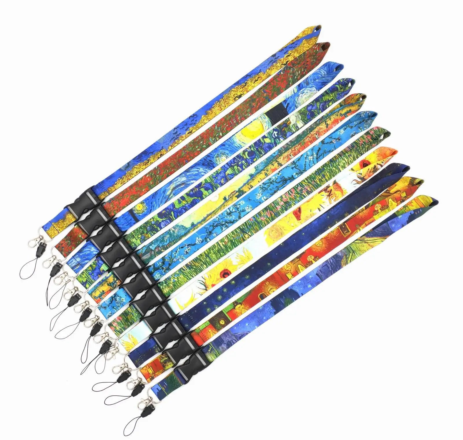 Ready to Ship Vincent Van Gogh Neck Wrist Lanyard Keychain  with Clip