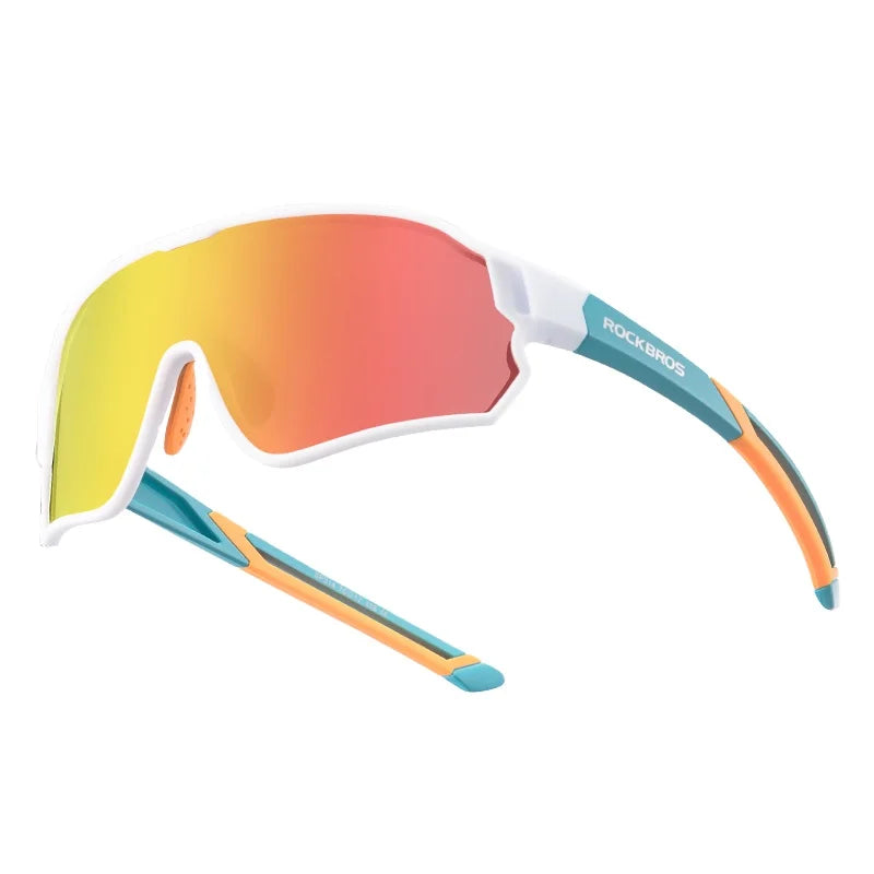 ROCKBROS Children's Sunglasses Fashionable round Frame Frosted Polarized UV400 Sun Glasses for Sports and Cycling