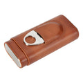 Futeng Leather Cigar Travel case Box in Stock Cigar Bag  with Cutter Portable Custom logo Cigar Accessories