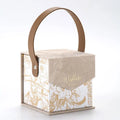 INS Style Hexagonal Paper Gift Packaging Creative Bronzing plum Wedding Candy Boxes for Guest