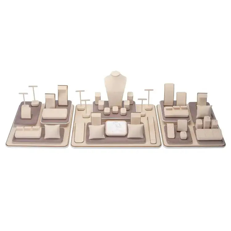 Jewelry Stand Set Earrings Display Tray Rack with Brooch Necklace Ring Holder for Packaging Display