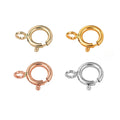Real AU750 Locks Lobster DIY Jewelry Making Finding Spring Round Clasp 18K Solid Gold Clasp