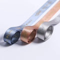 High End Luxury 3D Embossed Printed Satin Ribbon Custom Christmas Wire Ribbon