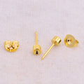 Simple Gold Plated Earring Findings 3mm Diamond Cup Earring Studs Stainless Steel Empty Earring Setting for Jewelry Making