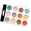 BIN Three Dimensional Diamond Concave Sequins Nail Art Decoration Kits 3D Flake Colorful Glitter