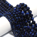 High Quality Blue Tiger Eye Stone Loose Beads Lapis Tiger Eye Stone Semi-finished Handmade DIY Jewelry Accessory Making