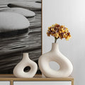 INS  New  Nordic Style Vase Morden White Vase Advanced Biscuiting Ceramic Vase for Home Decoration