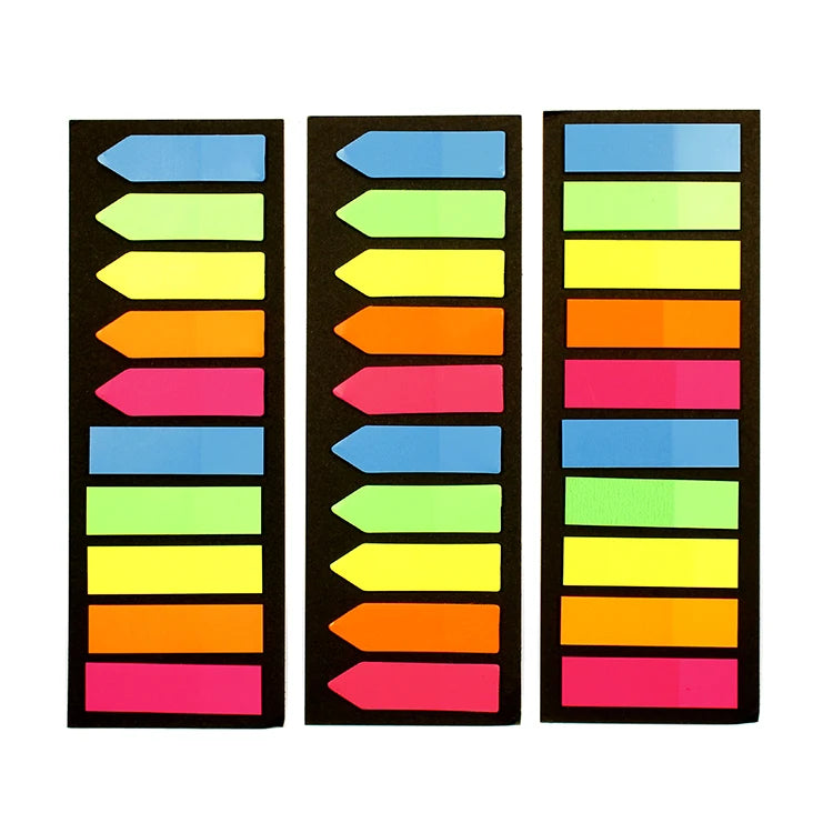 Self Adhesive Transparent Multicolored Tab Divider Index Gradient Sticky Notes