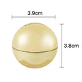 Private Logo 12g Organic Moisturizing Fruit Flavors Round Shape Best Lip Balm Ball Metal Golden Silver Lip Balm Ball Custom