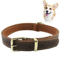 Factory Custom Genuine Leather Pet Collar Wholesale Adjustable Cow Leather Dog Collars