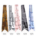 New Polka Dot Leather Tie Bag Handle Silk Scarf Small Ribbon Decorative Scarf Bag Scarf