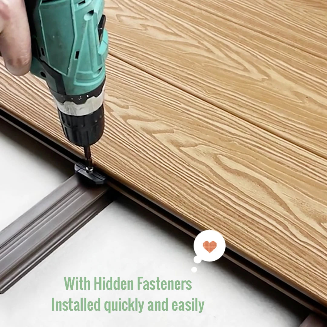 Premium Quality Brushed WPC Deck 3D Embossed Deep Wood Grain Texture Waterproof Anti-Slip Weather Resistant Modern Composite