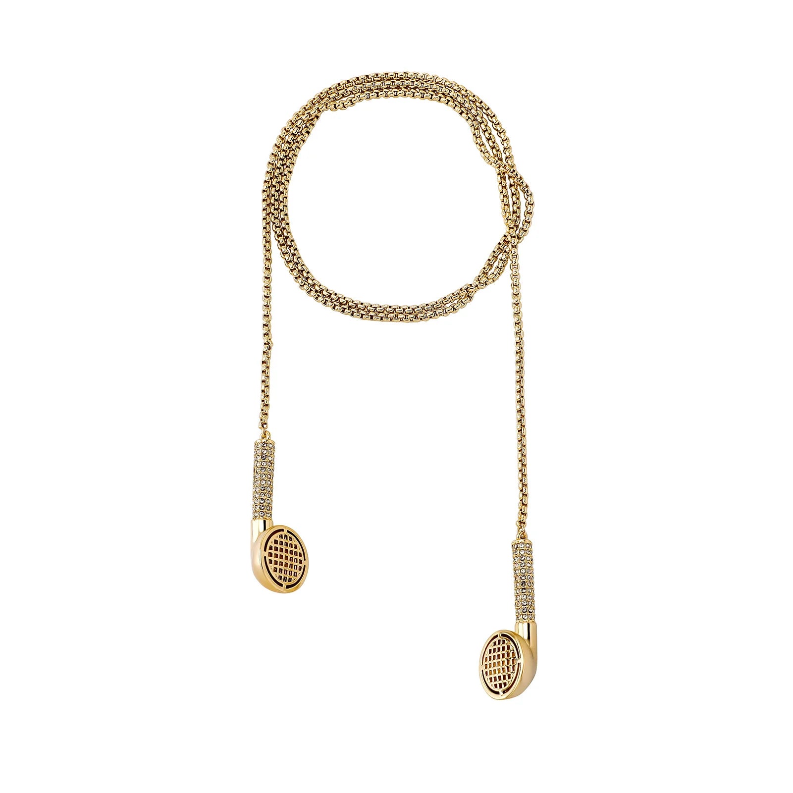 China-Chic Earphones Ins Cool Necklace Simple and Versatile Clavicle Chain Niche Design Hip-hop Sweater Chain