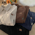 New Loose American Vintage Ins Trend Shirt Coat Factory Direct Supply Long-Sleeved Corduroy Shirt Men'S