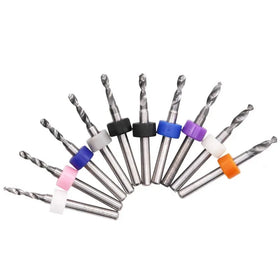 10pcs 2.1- 3.0mm Mini PCB Drill Bit Set Tungsten Steel Carbide Metal Drill for Print Circuit Board CNC Machine Bits Tool Kits