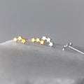 S925 Sterling Silver Three Star Earrings Designer Pentagon Stud Earrings 18K Gold Earrings Women Ear Jewelry