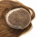 LONGFOR Instagram Popular Q6 Vrigin 100% Real Human Hair Woman Toupee Lace Front PU Around Toupee Remy Hair Topper Extensions