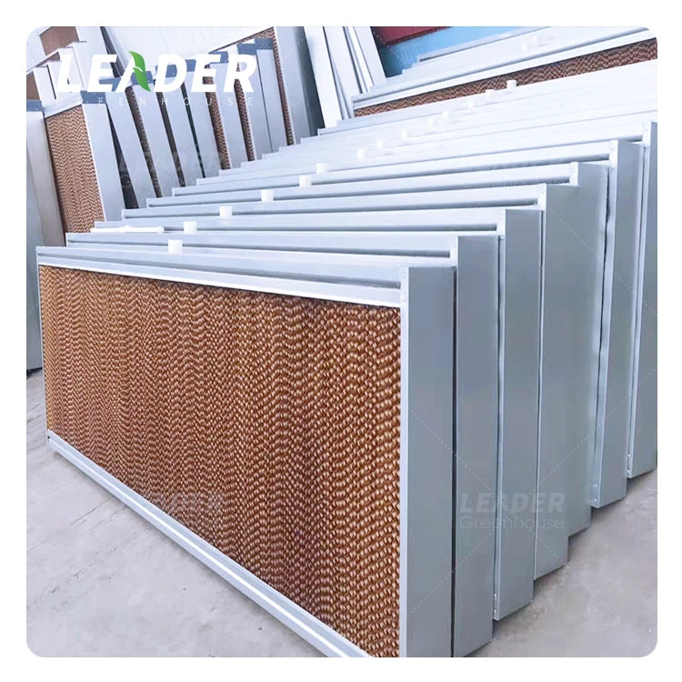 Commercial Greenhouse Aluminum Frame air Cooling Pad System Wet Wall Curtain