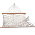 Modern Cotton Boho Woven Rope Swing Hammock Hand-wooven Wood Mesh for Bedroom Portable Outdoor Yard Garden Camping Park Use
