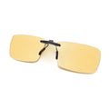 01 Hot Selling Retro Fashion Yellow Frameless PC Classic Clip on Sunglasses
