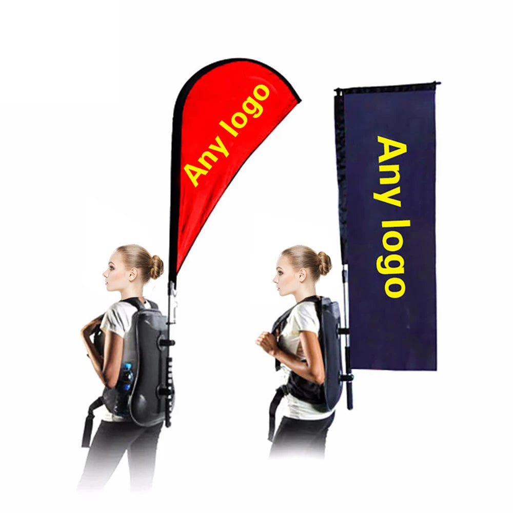 Wholesale Cheap Custom Teardrop Flag Business Advertising Backpack with Logo Promotional Backpack Banner